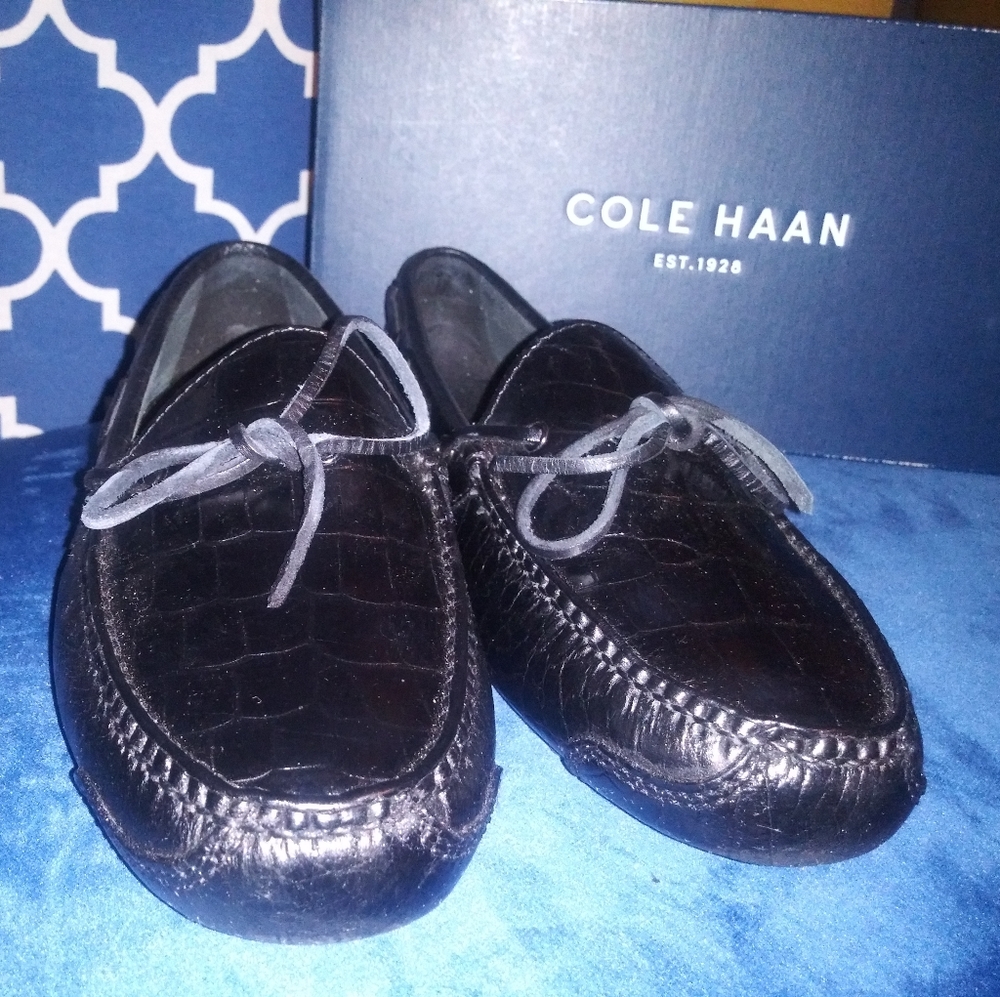 Cole Haan Croc Embossed Driver